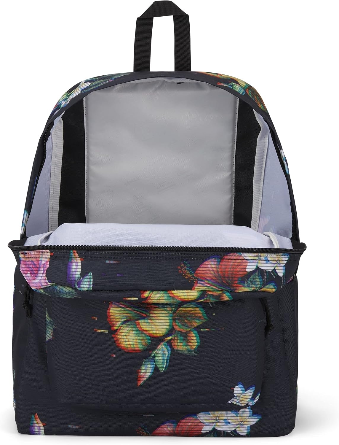 image:imageJanSport SuperBreak One Backpack Durable Lightweight Bag with 1 Main Compartment Front Utility Pocket with Builtin Organizer Premium Backpack Cyberspace GalaxyFloral Glitch