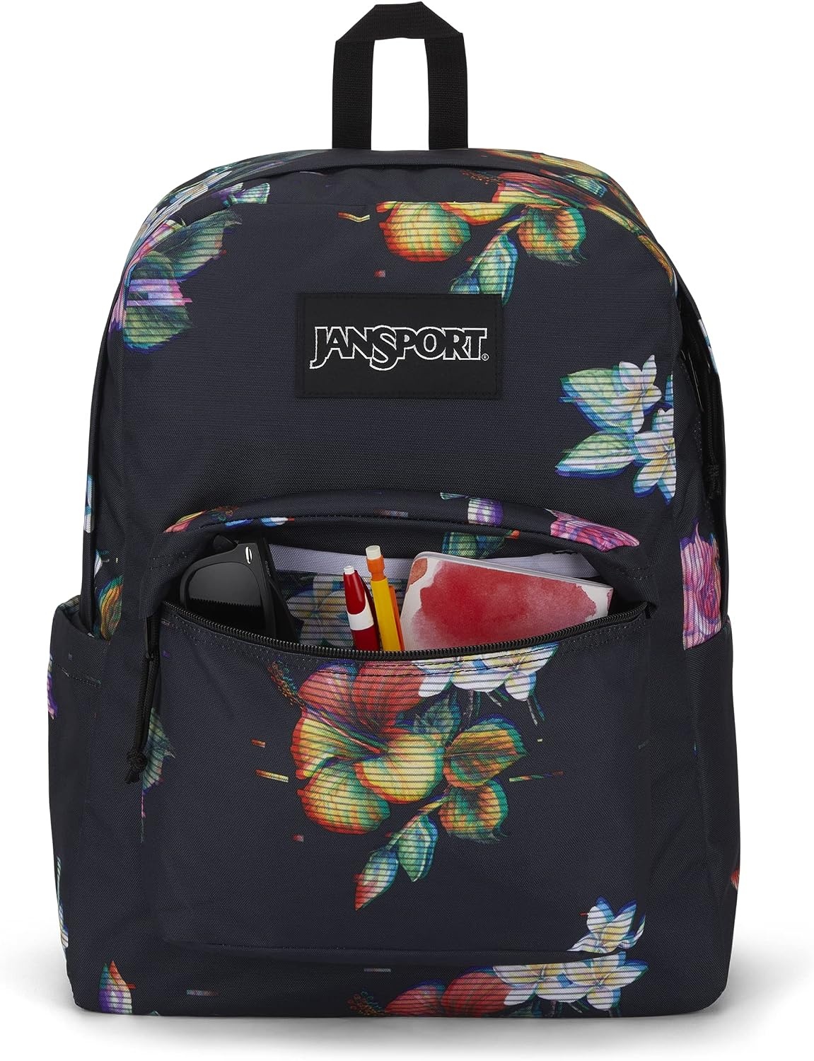 image:imageJanSport SuperBreak One Backpack Durable Lightweight Bag with 1 Main Compartment Front Utility Pocket with Builtin Organizer Premium Backpack Cyberspace GalaxyFloral Glitch