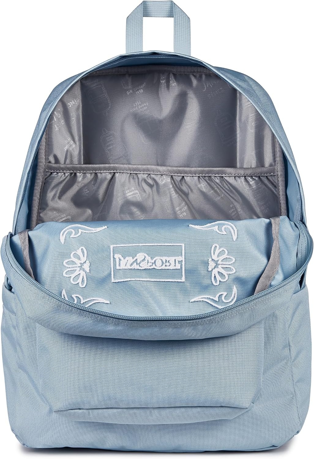 image:imageJanSport Superbreak Plus FX Backpack Work Travel or Laptop Bag with Water Bottle Pocket Surreal Corduroy CoconutBandana Jam Emb Blue DuskWhiteWhite