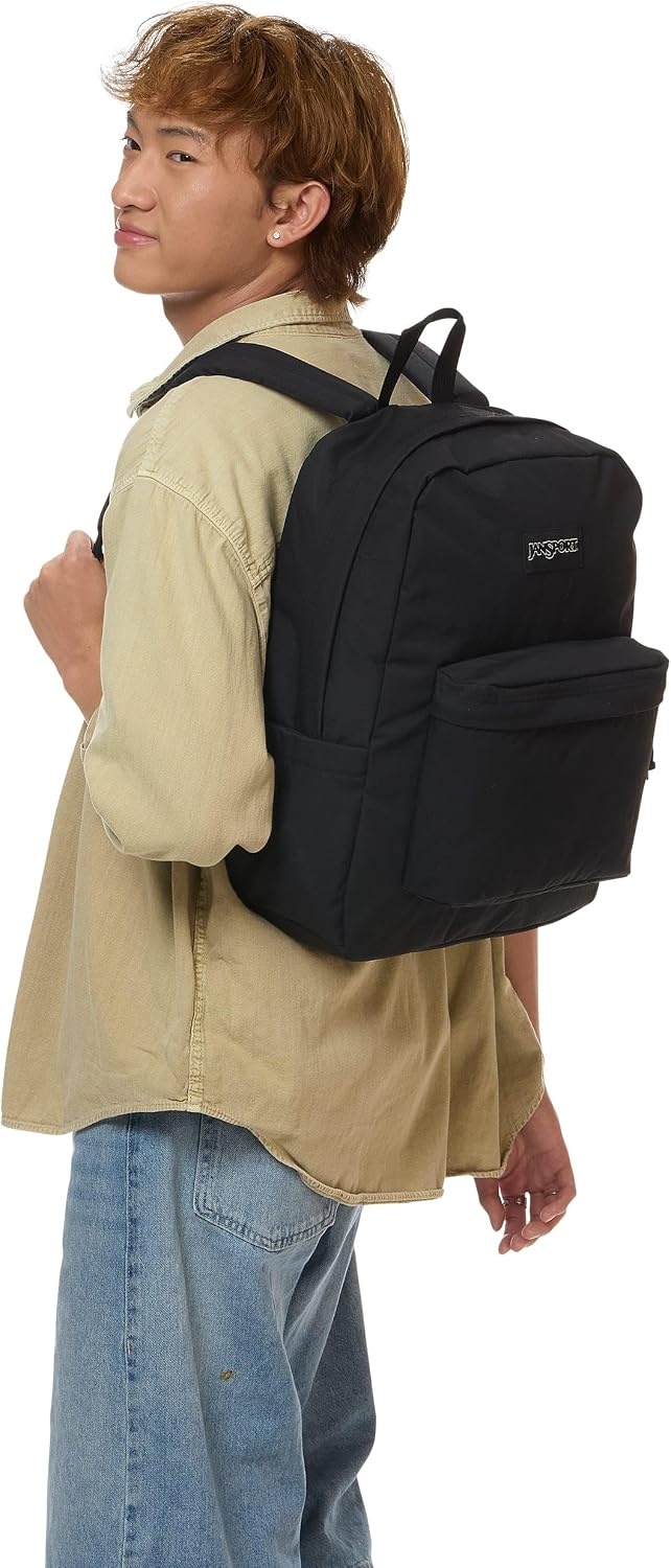 image:imageJanSport Superbreak Plus FX Backpack Work Travel or Laptop Bag with Water Bottle Pocket Surreal Corduroy CoconutBlack