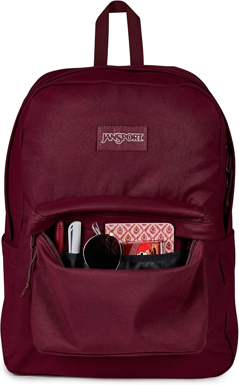 image:imageJanSport Superbreak Plus FX Backpack Work Travel or Laptop Bag with Water Bottle Pocket Surreal Corduroy CoconutCherry LacquerCherry L