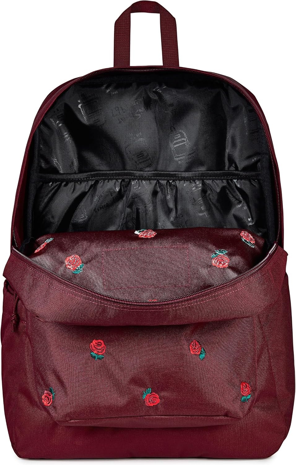 image:imageJanSport Superbreak Plus FX Backpack Work Travel or Laptop Bag with Water Bottle Pocket Surreal Corduroy CoconutJust a Rose Emb Cherry LacquerGrnRed