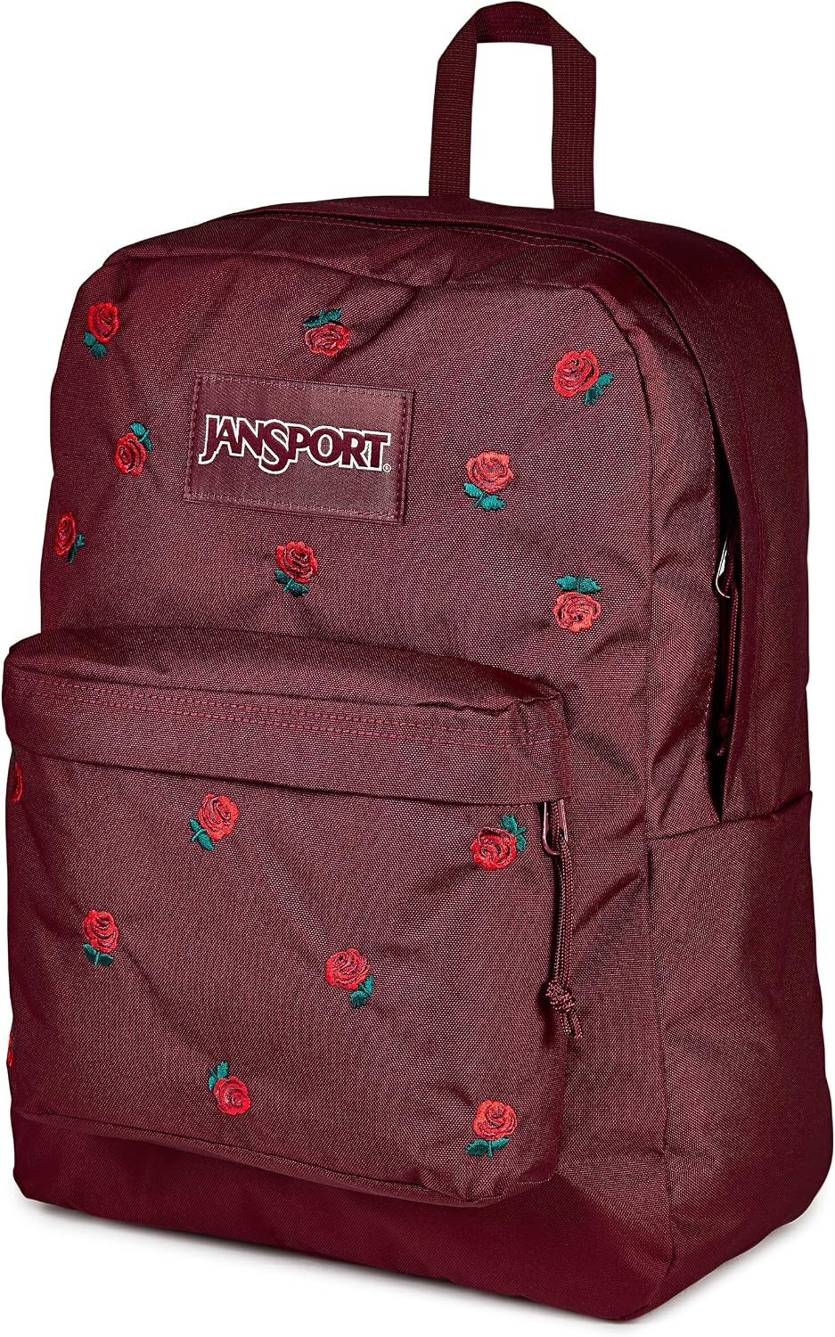 image:imageJanSport Superbreak Plus FX Backpack Work Travel or Laptop Bag with Water Bottle Pocket Surreal Corduroy CoconutJust a Rose Emb Cherry LacquerGrnRed