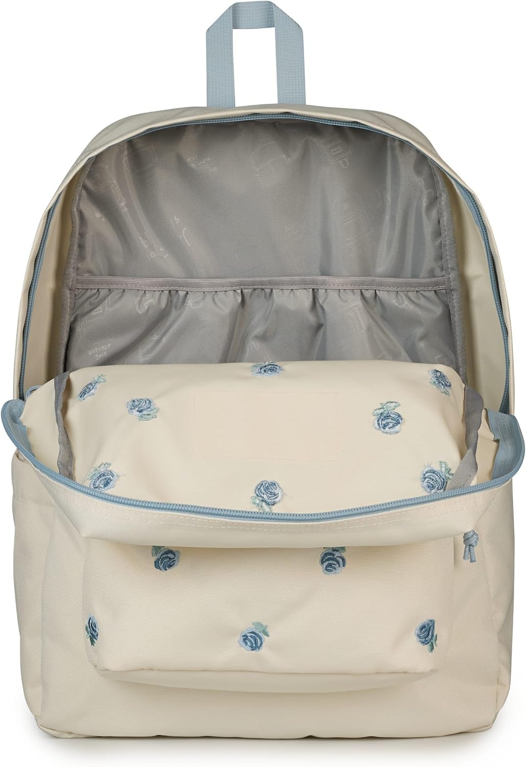 image:imageJanSport Superbreak Plus FX Backpack Work Travel or Laptop Bag with Water Bottle Pocket Surreal Corduroy CoconutJust a Rose Emb Moon FlowerBlueGreen