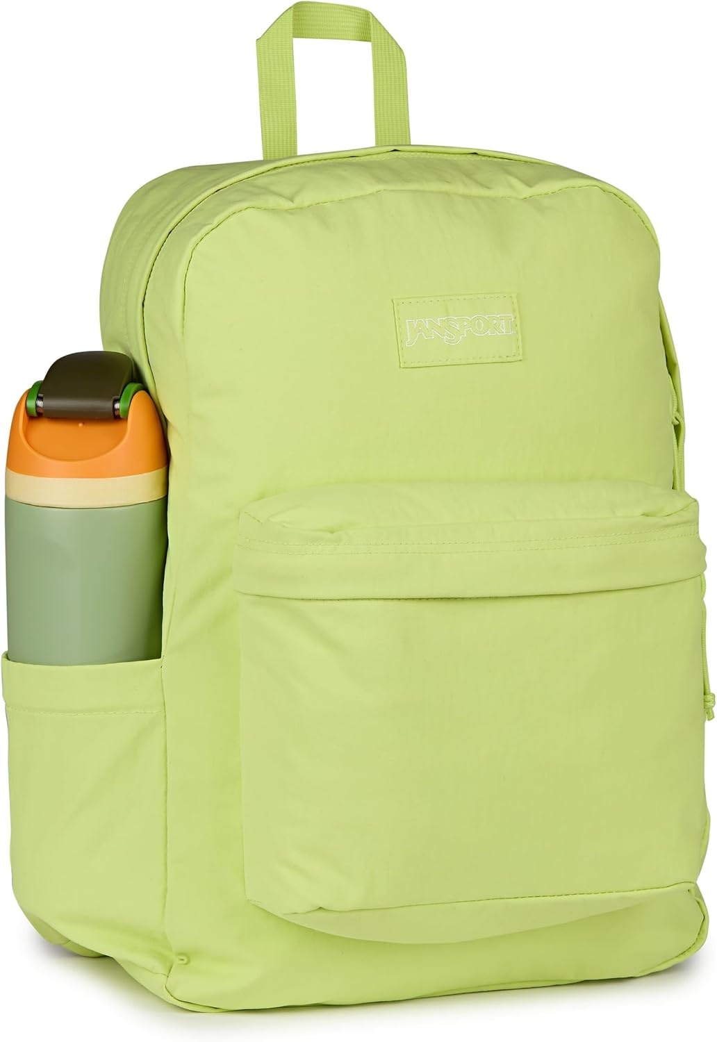 image:imageJanSport Superbreak Plus FX Backpack Work Travel or Laptop Bag with Water Bottle Pocket Surreal Corduroy CoconutLime Citron