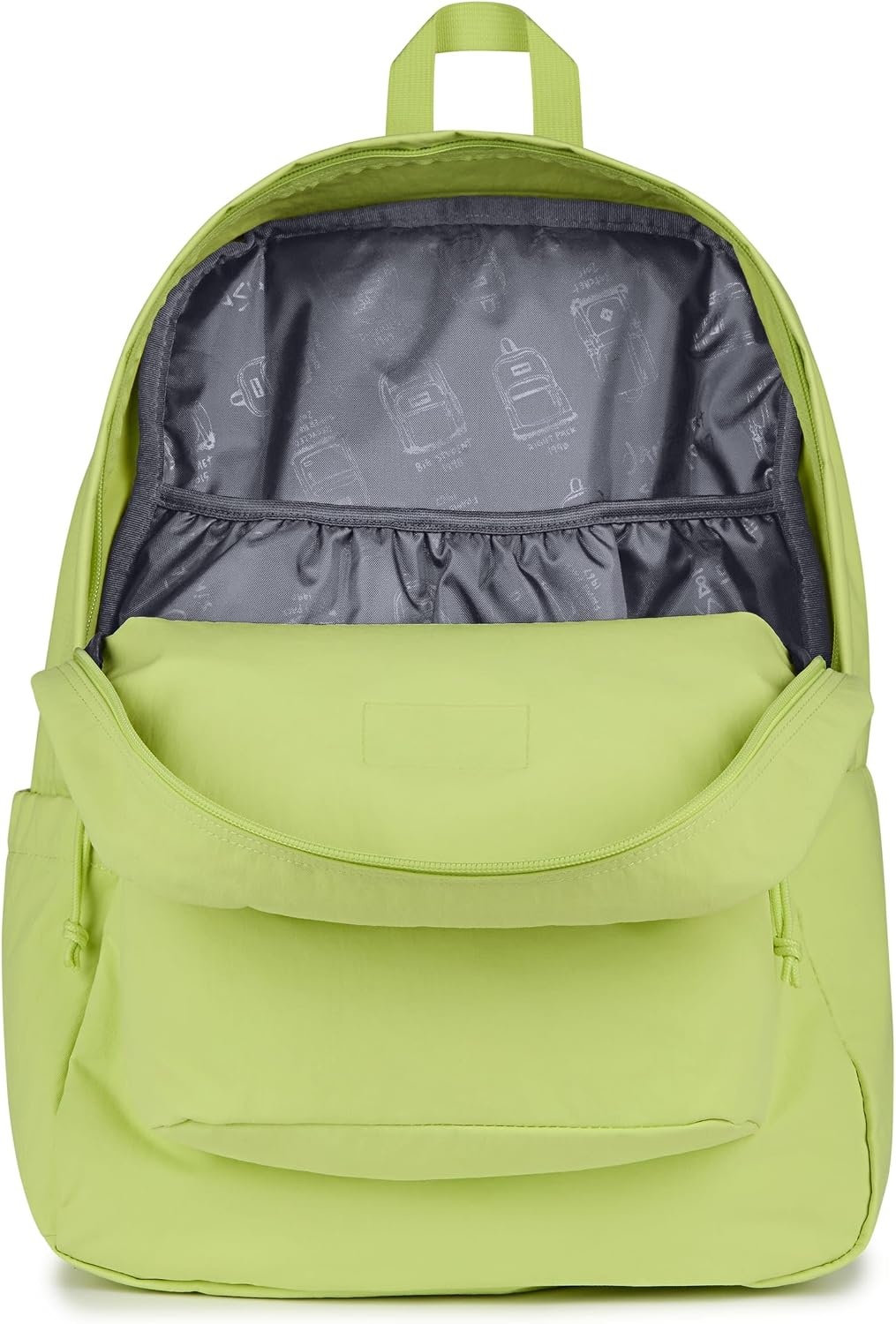 image:imageJanSport Superbreak Plus FX Backpack Work Travel or Laptop Bag with Water Bottle Pocket Surreal Corduroy CoconutLime Citron