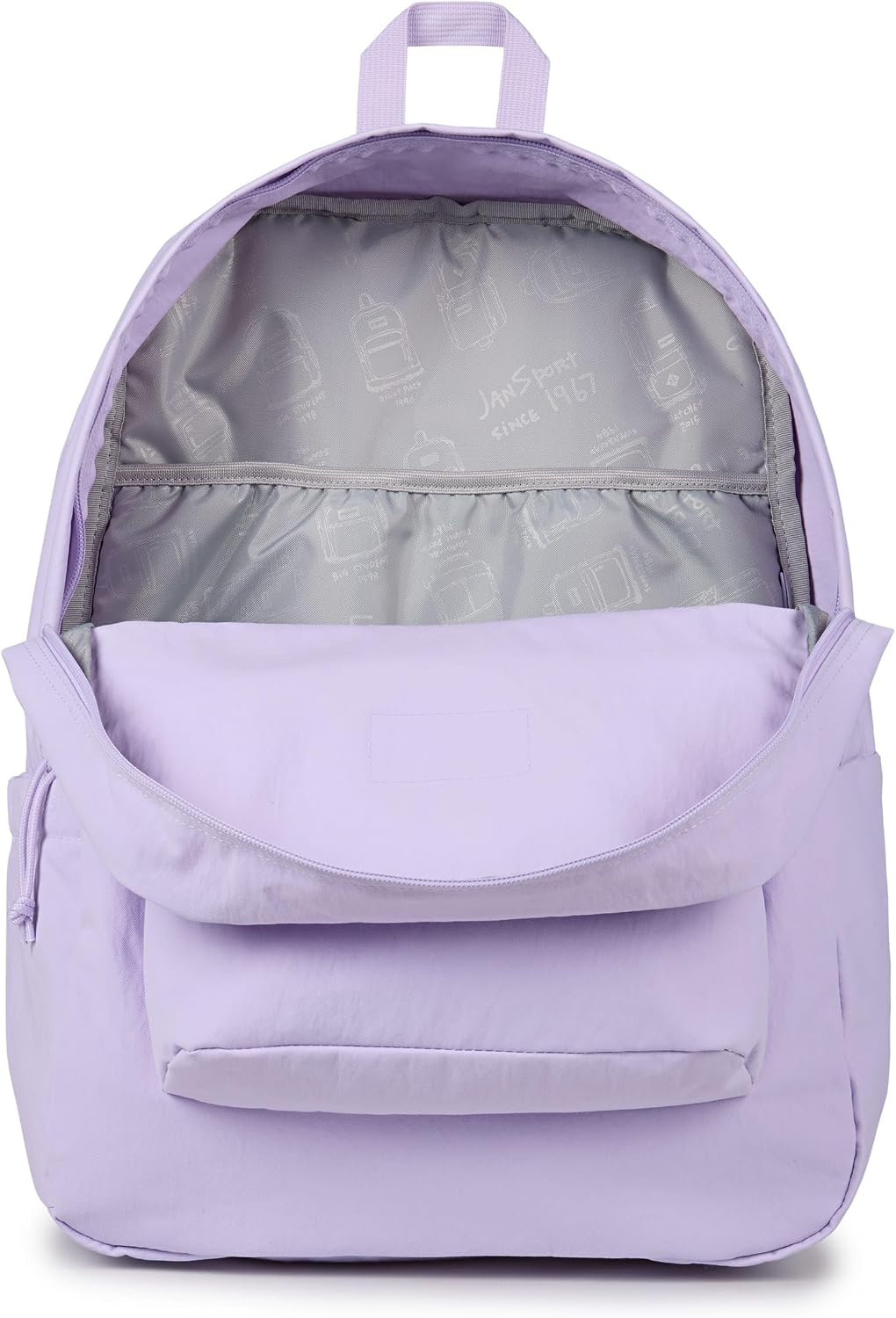 image:imageJanSport Superbreak Plus FX Backpack Work Travel or Laptop Bag with Water Bottle Pocket Surreal Corduroy CoconutPastel Lilac