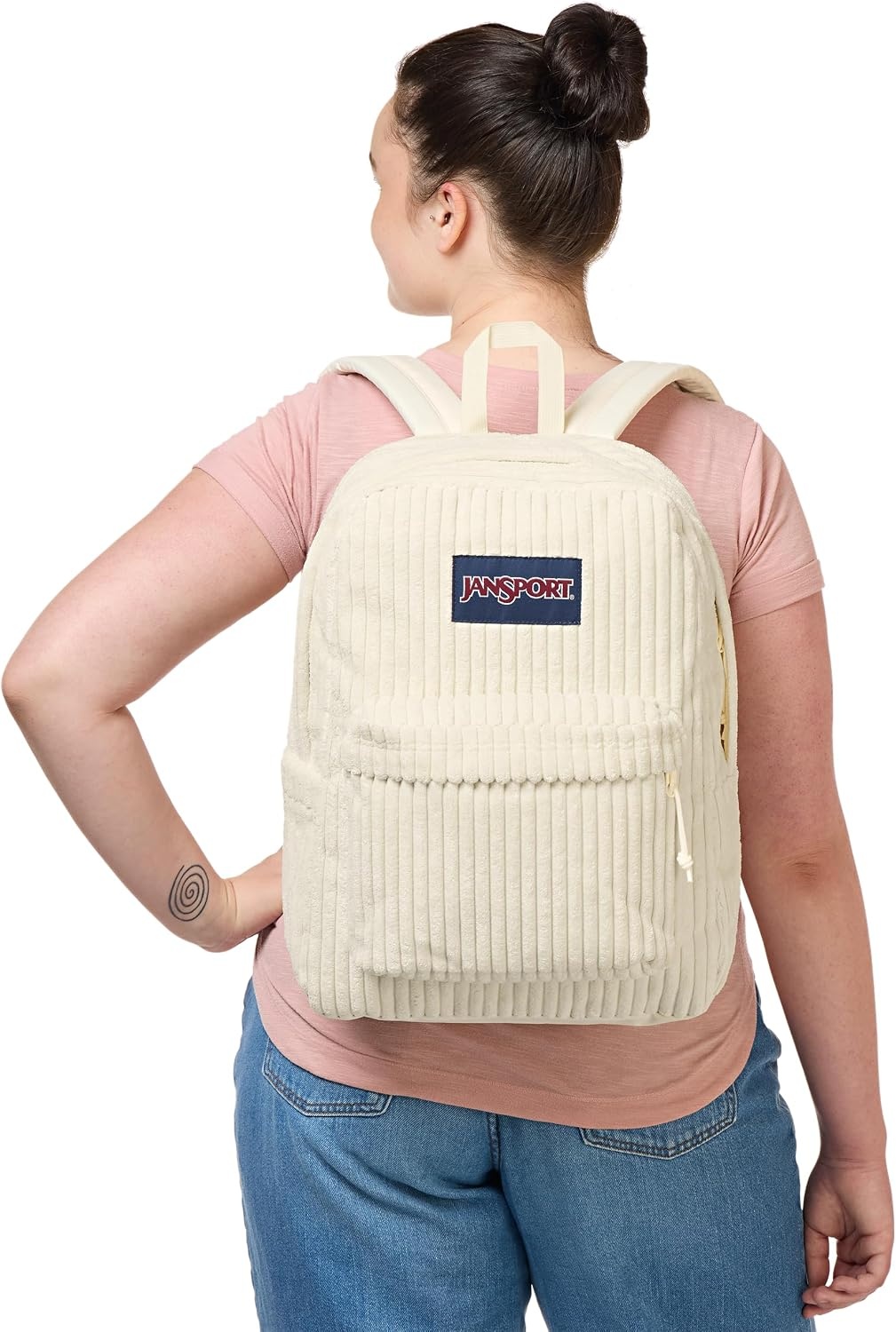 image:imageJanSport Superbreak Plus FX Backpack Work Travel or Laptop Bag with Water Bottle Pocket Surreal Corduroy CoconutSurreal Corduroy Coconut