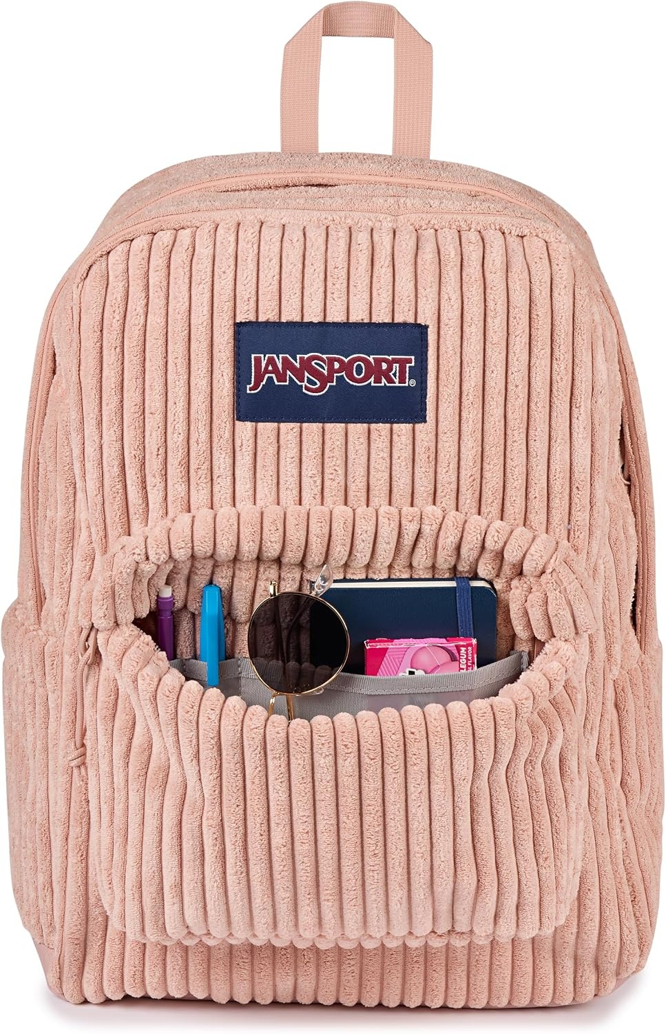 image:imageJanSport Superbreak Plus FX Backpack Work Travel or Laptop Bag with Water Bottle Pocket Surreal Corduroy CoconutSurreal Corduroy Misty Rose