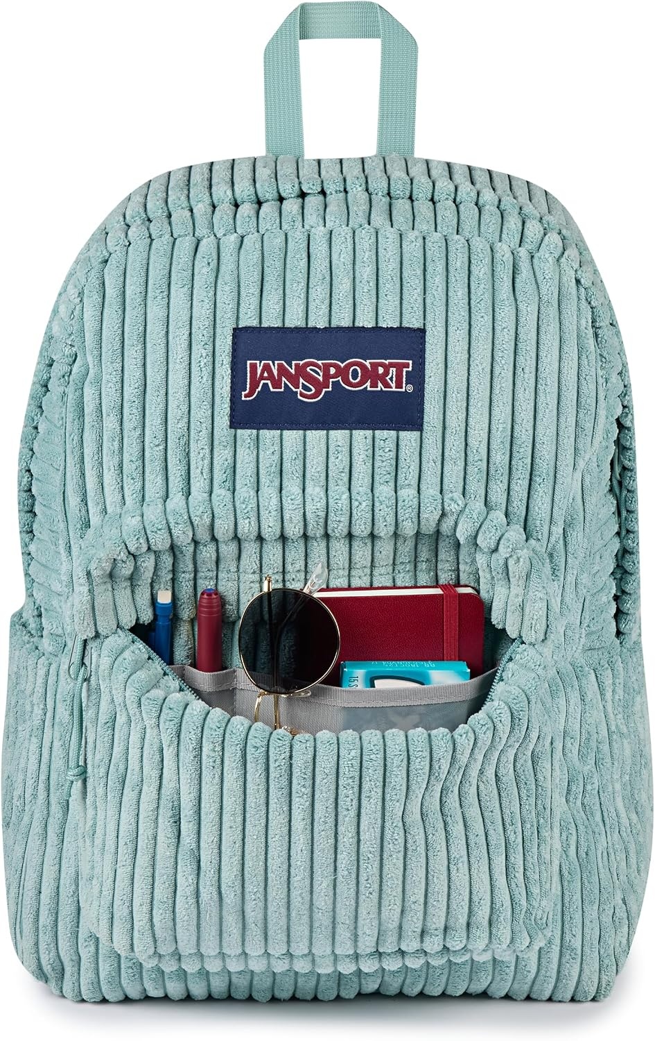 image:imageJanSport Superbreak Plus FX Backpack Work Travel or Laptop Bag with Water Bottle Pocket Surreal Corduroy CoconutSurreal Corduroy Sage