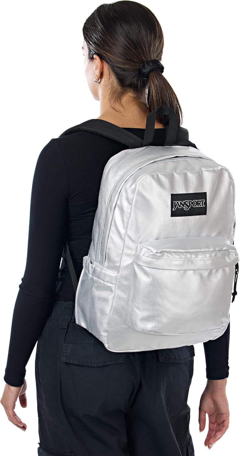 image:imageJanSport Superbreak Plus FX Backpack Work Travel or Laptop Bag with Water Bottle Pocket Surreal Corduroy CoconutSurreal Shine