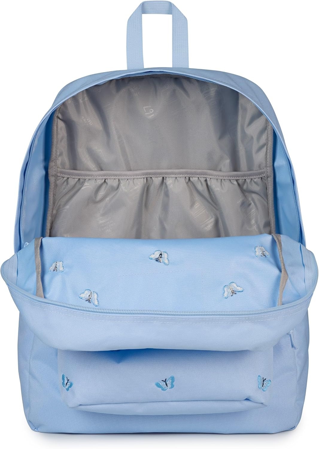 image:imageJanSport Superbreak Plus FX Backpack Work Travel or Laptop Bag with Water Bottle Pocket Surreal Corduroy CoconutTiny Butterflies HydrangeaMd Bl