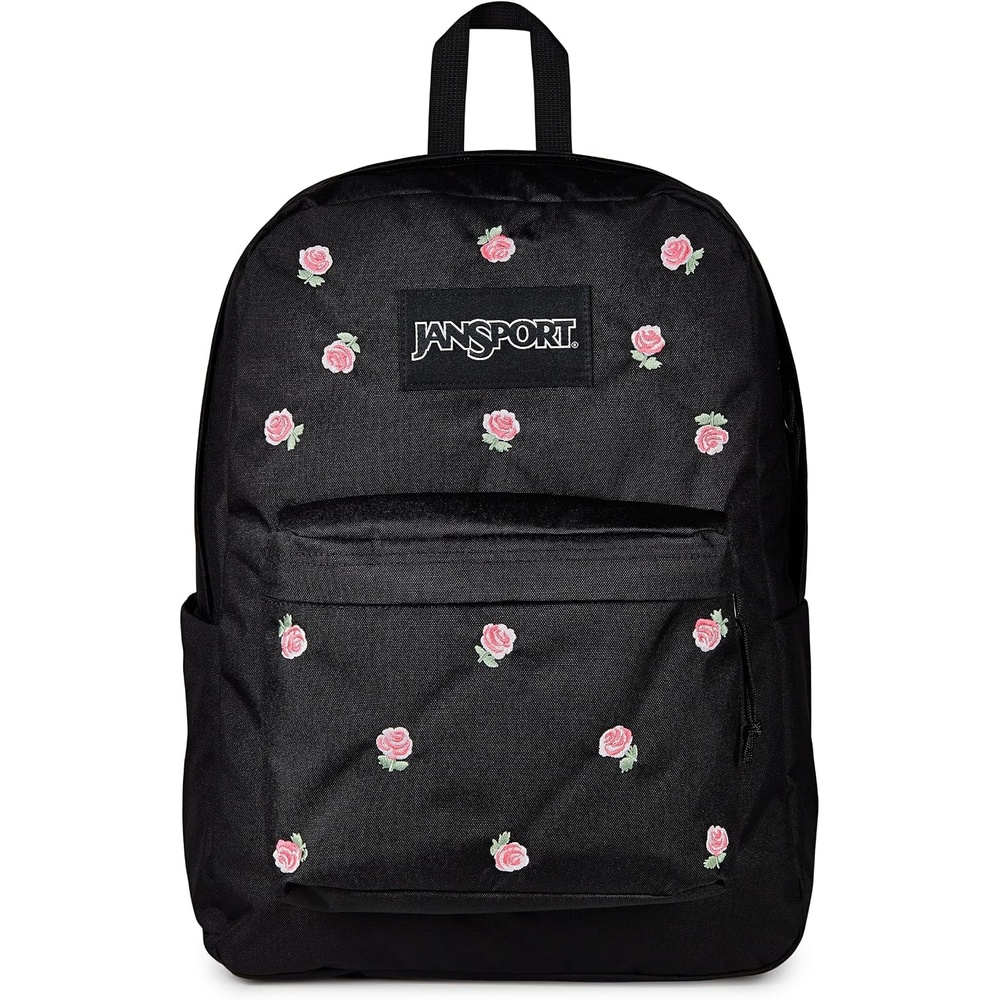 image:imageJanSport Superbreak Plus FX Backpack Work Travel or Laptop Bag with Water Bottle Pocket Surreal Corduroy CoconutJust a Rose Emb BlackPink IceGreen