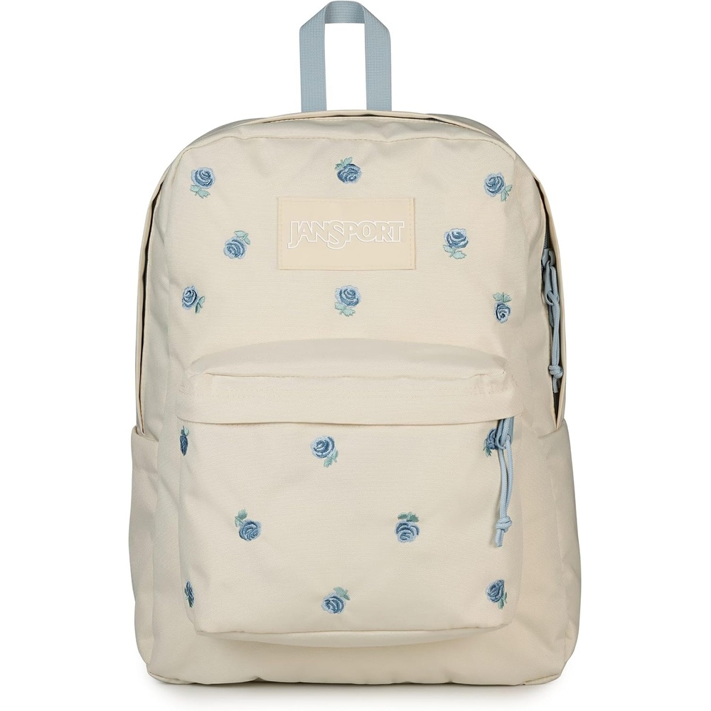 image:imageJanSport Superbreak Plus FX Backpack Work Travel or Laptop Bag with Water Bottle Pocket Surreal Corduroy CoconutJust a Rose Emb Moon FlowerBlueGreen