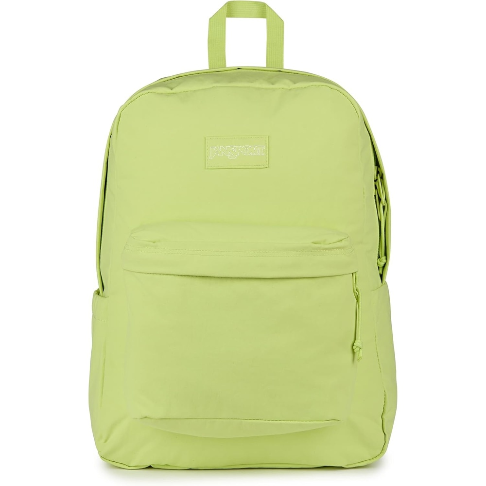 image:imageJanSport Superbreak Plus FX Backpack Work Travel or Laptop Bag with Water Bottle Pocket Surreal Corduroy CoconutLime Citron