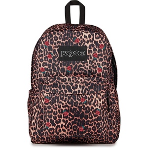 JanSport Superbreak Plus FX Backpack – Work, Travel, or Laptop Bag with Water Bottle Pocket – Surreal Corduroy Coconut(Leopard Rose Brown/Black/Red/Green)
