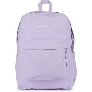 JanSport Superbreak Plus FX Backpack – Work, Travel, or Laptop Bag with Water Bottle Pocket – Surreal Corduroy Coconut(Pastel Lilac)