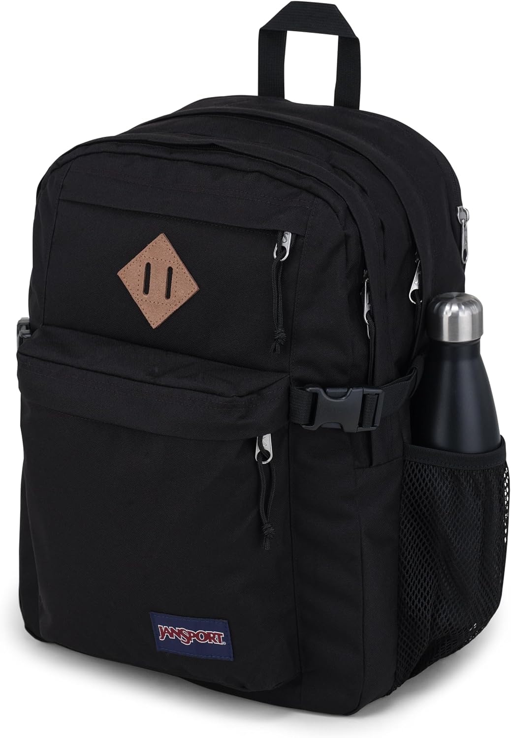 image:imageJanSport Main Campus Backpack Travel or Work Backpack with 15Inch Laptop Sleeve and Dual Water Bottle Pockets Sprayed Stars Pastel LilacBlack