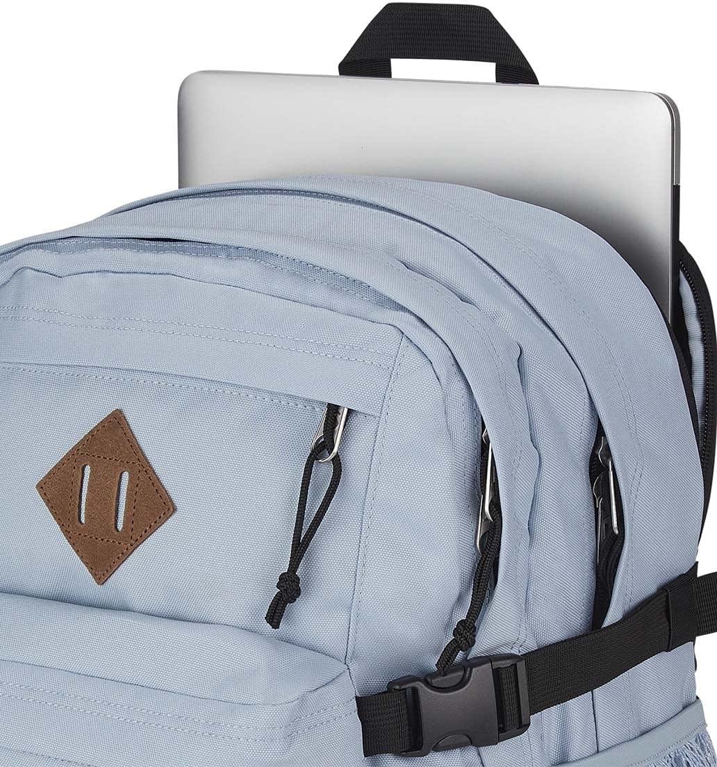 image:imageJanSport Main Campus Backpack Travel or Work Backpack with 15Inch Laptop Sleeve and Dual Water Bottle Pockets Sprayed Stars Pastel LilacBlue Dusk
