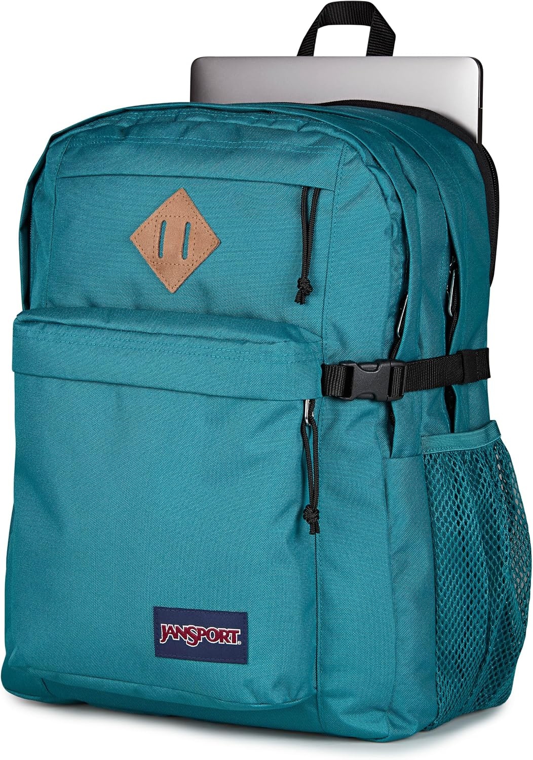 image:imageJanSport Main Campus Backpack Travel or Work Backpack with 15Inch Laptop Sleeve and Dual Water Bottle Pockets Sprayed Stars Pastel LilacEmerald Pool