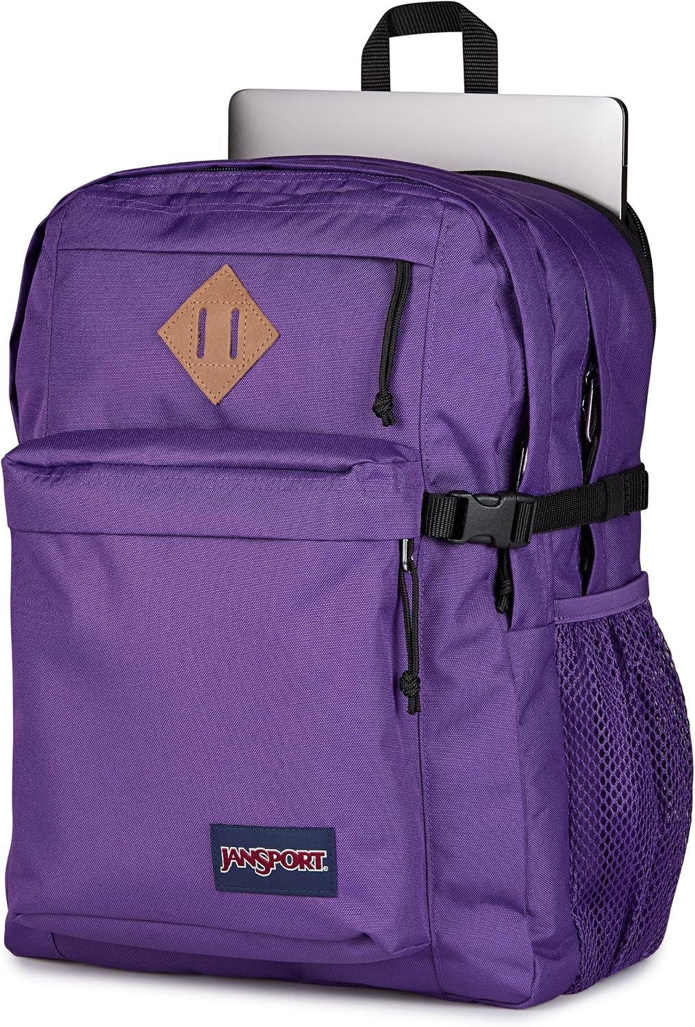 image:imageJanSport Main Campus Backpack Travel or Work Backpack with 15Inch Laptop Sleeve and Dual Water Bottle Pockets Sprayed Stars Pastel LilacGrape Jelly