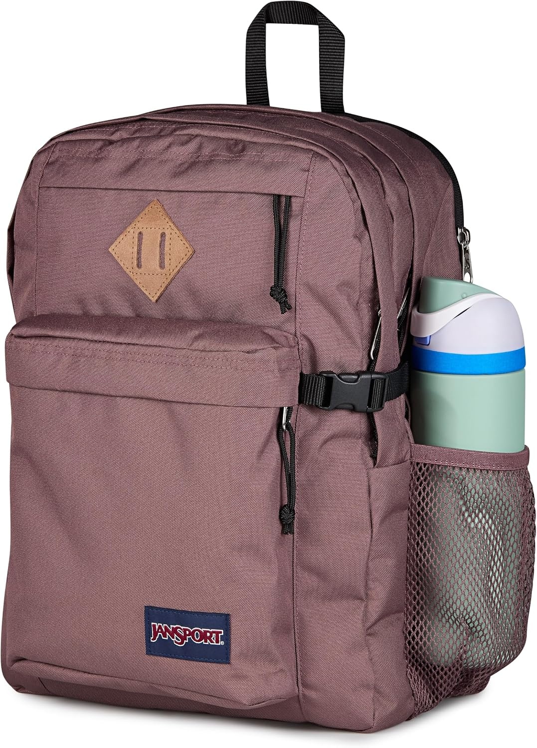 image:imageJanSport Main Campus Backpack Travel or Work Backpack with 15Inch Laptop Sleeve and Dual Water Bottle Pockets Sprayed Stars Pastel LilacMahogany Haze