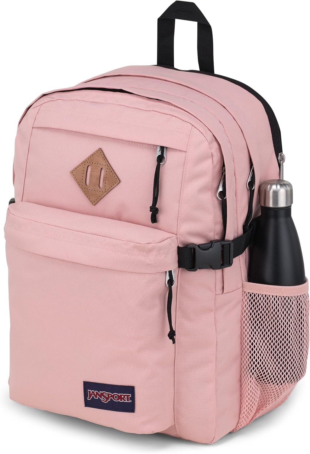 image:imageJanSport Main Campus Backpack Travel or Work Backpack with 15Inch Laptop Sleeve and Dual Water Bottle Pockets Sprayed Stars Pastel LilacMisty Rose