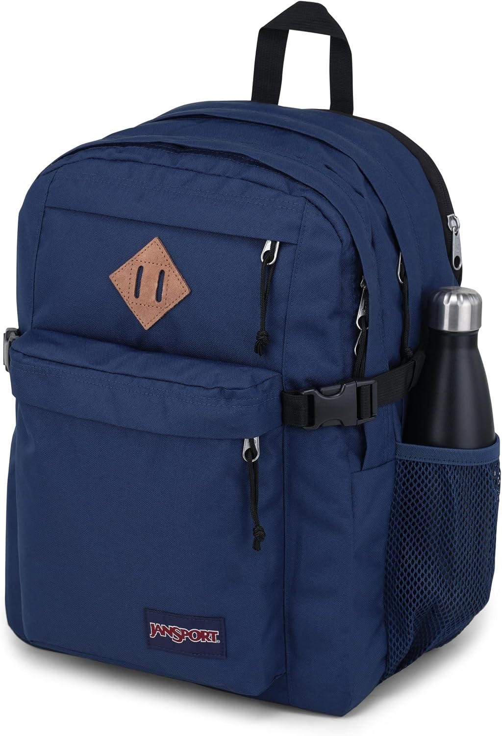 image:imageJanSport Main Campus Backpack Travel or Work Backpack with 15Inch Laptop Sleeve and Dual Water Bottle Pockets Sprayed Stars Pastel LilacNavy