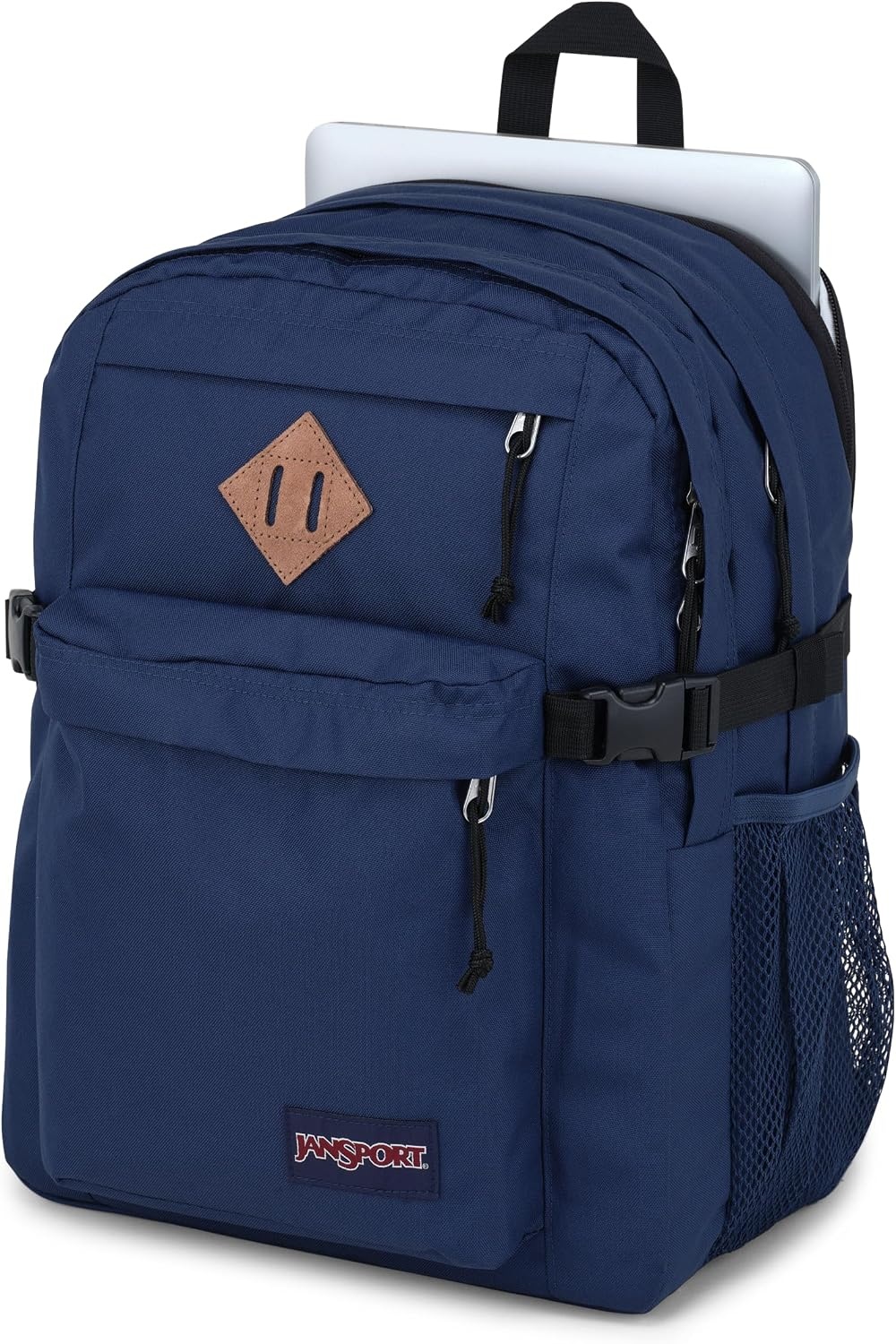 image:imageJanSport Main Campus Backpack Travel or Work Backpack with 15Inch Laptop Sleeve and Dual Water Bottle Pockets Sprayed Stars Pastel LilacNavy