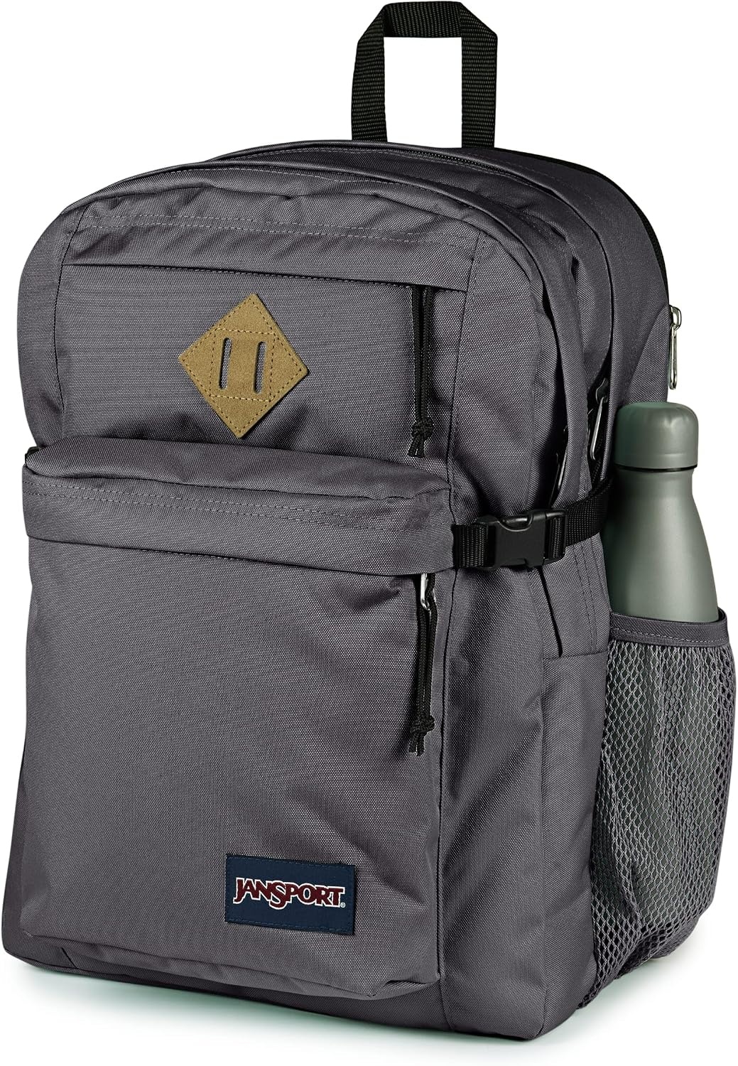 image:imageJanSport Main Campus Backpack Travel or Work Backpack with 15Inch Laptop Sleeve and Dual Water Bottle Pockets Sprayed Stars Pastel LilacSmokey Grit