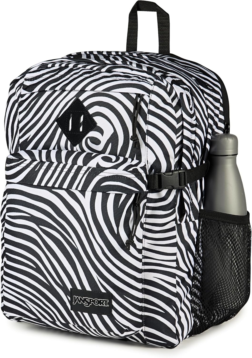 image:imageJanSport Main Campus Backpack Travel or Work Backpack with 15Inch Laptop Sleeve and Dual Water Bottle Pockets Sprayed Stars Pastel LilacSurreal Swirlies