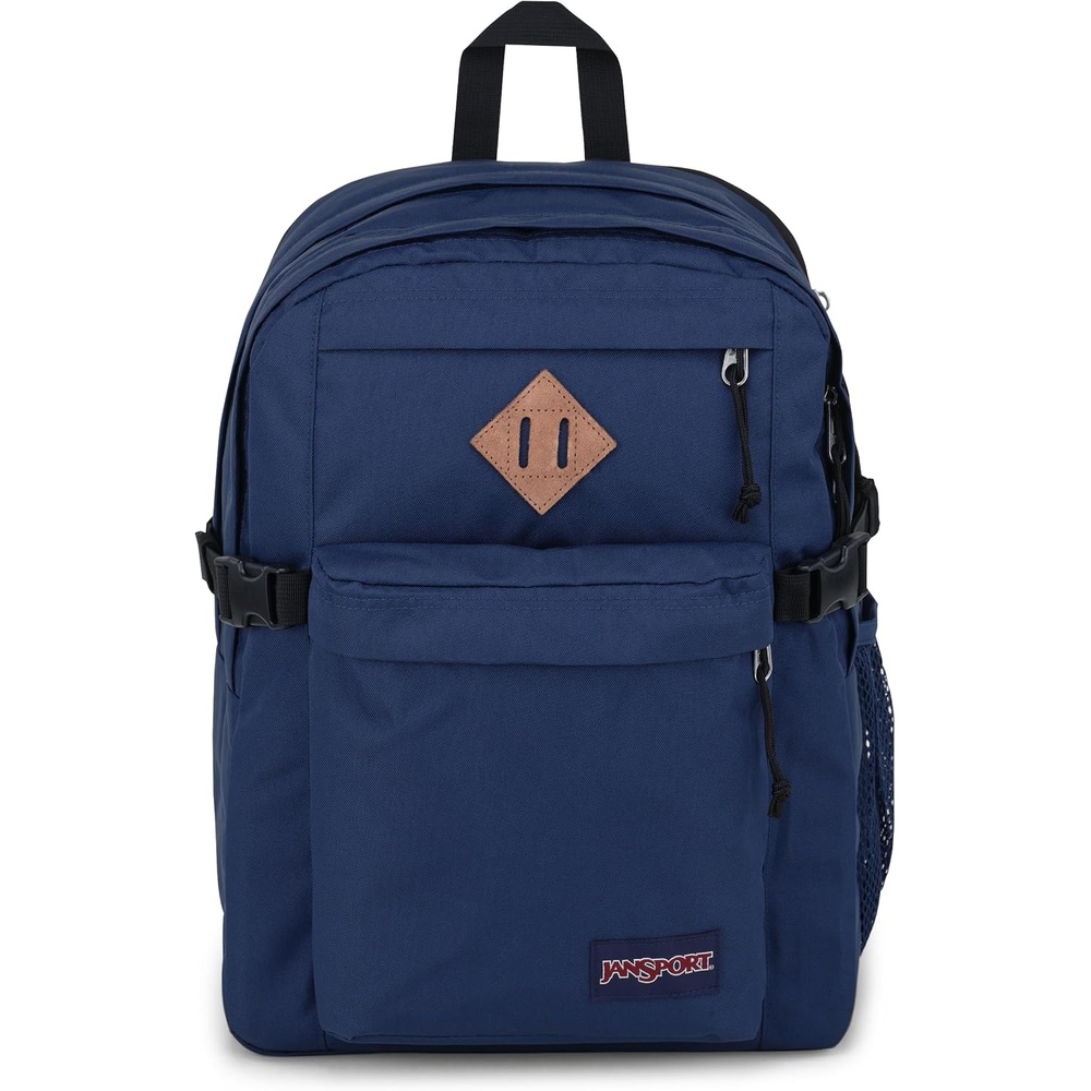 image:imageJanSport Main Campus Backpack Travel or Work Backpack with 15Inch Laptop Sleeve and Dual Water Bottle Pockets Sprayed Stars Pastel LilacNavy