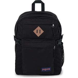 JanSport Main Campus Backpack – Travel or Work Backpack with 15-Inch Laptop Sleeve and Dual Water Bottle Pockets, Sprayed Stars Pastel Lilac(Black)