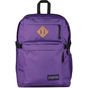 JanSport Main Campus Backpack – Travel or Work Backpack with 15-Inch Laptop Sleeve and Dual Water Bottle Pockets, Sprayed Stars Pastel Lilac(Grape Jelly)
