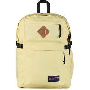 JanSport Main Campus Backpack – Travel or Work Backpack with 15-Inch Laptop Sleeve and Dual Water Bottle Pockets, Sprayed Stars Pastel Lilac(Lemon Ice)